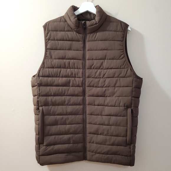 Jack & Jones - Bodywarmer Puffer Vest in Seal Brown - Size M  (NWT) - Picture 4 of 6